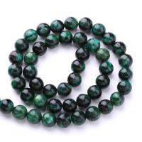 Single Gemstone Beads, Emerald, Round, DIY green 