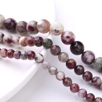 Natürlicher Turmalin Perlen, rund, DIY & verschiedene Größen vorhanden, gemischte Farben, verkauft von Strang[