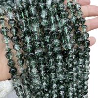 Phantom Quarz Perlen, Grüner Phantomquarz, rund, DIY & verschiedene Größen vorhanden, grün, verkauft von Strang