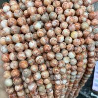Perles de pierre gemme unique, Pierre en soie noire, Rond, DIY & normes différentes pour le choix, couleurs mélangées, Vendu par brin[
