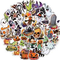 Decorative Stickers, Soft PVC, printing, Halloween Design & mixed pattern & DIY & waterproof, Individual about 3-6cm, Approx 