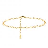 Fashion Jewelry Anklet, 925 Sterling Silver, with 5CM extender chain, plated, for woman Approx 22 cm [