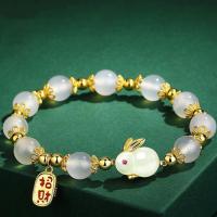 Bracelets Murano, chalumeau, avec laiton, Réglable & bijoux de mode & pour femme Environ 21 cm, Vendu par PC[