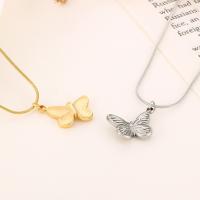 Stainless Steel Jewelry Necklace, 304 Stainless Steel, Butterfly, plated, fashion jewelry & for woman Approx 45 cm [