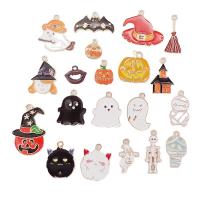 Zinklegierung Anhänger, goldfarben plattiert, Design für Halloween & Unterschiedliche Form zur Auswahl & DIY & Emaille, keine, 10PCs/Tasche, verkauft von Tasche[