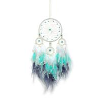 Fashion Dream Catcher, Feather, with Cotton Thread & Wood & Iron, handmade, for home and office mixed colors, 660mm 