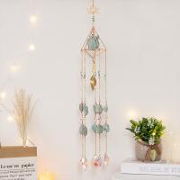 Fashion Dream Catcher, ​Amazonite​, with Crystal & Iron, gold color plated, for home and office 