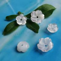 Shell Bead Cap, Flower, DIY white [