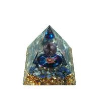 Resin Decoration, Synthetic Resin, with Sodalite & Amethyst, Pyramidal [