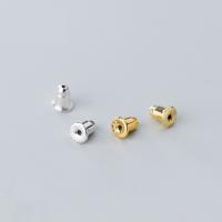 Sterling Silver Ear Nut Component, 925 Sterling Silver, plated, DIY 