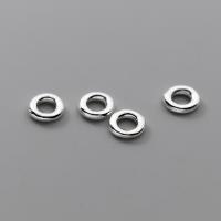 Sterling Silver Linking Ring, 925 Sterling Silver, plated, DIY, platinum color, Diameter 8 * thickness 2 * inner diameter 4 mm 