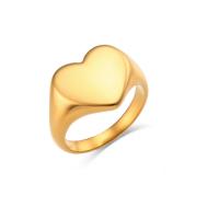 Edelstahl Fingerring, 304 Edelstahl, 18K vergoldet, Modeschmuck & verschiedene Größen vorhanden & für Frau, goldfarben, verkauft von PC[