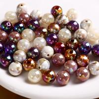 Plating Acrylic Beads, Round, colorful plated, DIY 16mm 