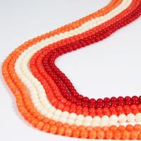 Perles en corail naturel, Rond, DIY, plus de couleurs à choisir, 5mm Environ 40 cm, Vendu par brin