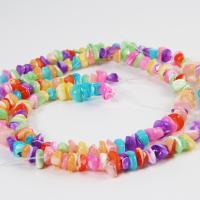 Turbanschnecken Perlen, Klumpen, DIY, gemischte Farben, Length about 3-5mm, Länge:ca. 38-40 cm, verkauft von Strang[