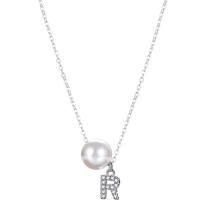 Sterling Silver Jewelry Necklace, 925 Sterling Silver, with Shell Pearl, fashion jewelry & for woman Approx 17.71 Inch [