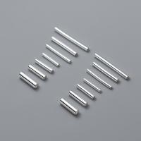 Sterling Silver Tube Beads, 925 Sterling Silver, plated, DIY platinum color 