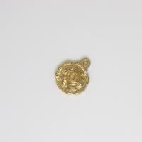 Stainless Steel Flower Pendant, 304 Stainless Steel, Rose, 18K gold plated, DIY, golden 