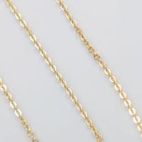 Stainless Steel Oval Chain, 304 Stainless Steel, Vacuum Ion Plating, cross chain & DIY, golden Approx 40 cm [