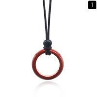 Gemstone Necklaces, with Knot Cord, Donut, polished, Adjustable & fashion jewelry & for woman Approx 32 cm 