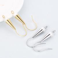 Stainless Steel Earring Drop Component, 304 Stainless Steel, with Shell Pearl, plated, DIY 