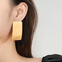 Zinc Alloy Stud Earring, Rectangle, plated, for woman 