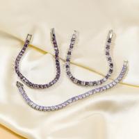 Cubic Zirconia Micro Pave Brass Bracelet, fashion jewelry & micro pave cubic zirconia & for woman Approx 17.9 cm 