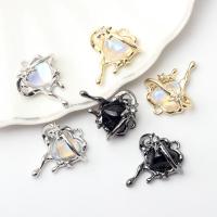 Resin Zinc Alloy Pendants, with Resin, plated, DIY & micro pave cubic zirconia [