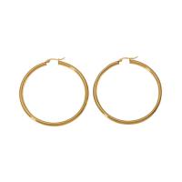 Edelstahl Hoop Ohrringe, 304 Edelstahl, 18K vergoldet, Modeschmuck & verschiedene Größen vorhanden & für Frau, goldfarben, verkauft von Paar
