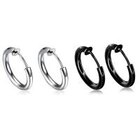 Titanium Steel Earrings, Donut, plated, Unisex 