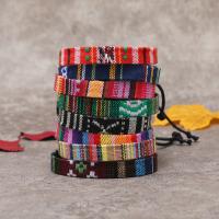 Friendship Bracelets, Cloth, with Wax Cord, fashion jewelry & Unisex, multi-colored, The inner diameter of the bracelet is 18cm 