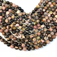 Perles rhodonites, rhodonite, Rond, poli, DIY & normes différentes pour le choix & facettes Environ 38 cm, Vendu par brin
