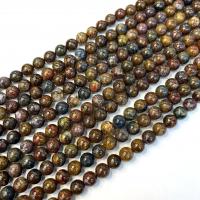 Single Gemstone Beads, Pietersite, Round, polished, DIY Grade A Approx 38 cm 