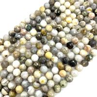 Natürlichen Bambus Achat Perlen, rund, poliert, DIY & verschiedene Größen vorhanden, Länge:ca. 38 cm, verkauft von Strang