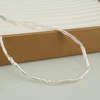 Perlas cultivadas de agua dulce collar, con Plata de ley 925, Barroco, Joyería & para mujer, Blanco, longitud:43 cm, Vendido por Sarta