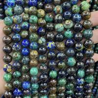 Perles en Turquoise naturelle, Turquoise Phoenix, Rond, DIY & normes différentes pour le choix, couleurs mélangées Environ 38 cm, Vendu par brin