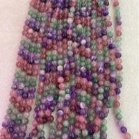 Gemischte Farbe Quarz Perlen, Strawberry Quartz, rund, DIY & verschiedene Größen vorhanden, gemischte Farben, Länge:ca. 38 cm, verkauft von Strang