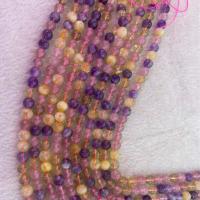 Gemischte Farbe Quarz Perlen, Natürlicher Quarz, rund, DIY & verschiedene Größen vorhanden, gemischte Farben, Länge:ca. 38 cm, verkauft von Strang