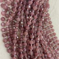 Gemischte Farbe Quarz Perlen, Strawberry Quartz, Vieleck, DIY & verschiedene Größen vorhanden & facettierte, Rosa, Länge:ca. 38 cm, verkauft von Strang