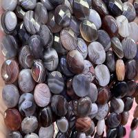 Perle agate Botswana naturelle, ovale plat, DIY & normes différentes pour le choix & facettes, couleurs mélangées Environ 38 cm, Vendu par brin