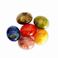 Glas Rocailles Opaker Garnfarben , Harz, oval, Spritzgießen, DIY, keine, 24x29x15mm, Bohrung:ca. 3mm, ca. 50PCs/Tasche, verkauft von Tasche[