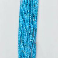 Perles en Turquoise naturelle, ovale, DIY, bleu Environ 0.8mm Environ 36-37 cm, Vendu par brin