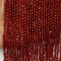 Natürlich rote Achat Perlen, Roter Achat, rund, DIY & verschiedene Größen vorhanden, rot, Länge:ca. 38-39 cm, verkauft von Strang