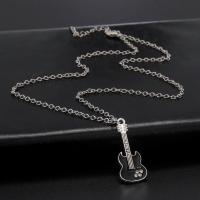 Zinc Alloy Necklace, with 5cm extender chain, Violin, plated, fashion jewelry & Unisex Approx 45 cm 