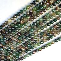 Natürliche Indian Achat Perlen, Indischer Achat, rund, poliert, DIY & verschiedene Größen vorhanden & facettierte, Länge:ca. 38 cm, verkauft von Strang