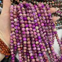 Eindruck Jaspis Perlen, Impression Jaspis, rund, DIY & verschiedene Größen vorhanden, rosakarmin, Länge:ca. 38 cm, verkauft von Strang