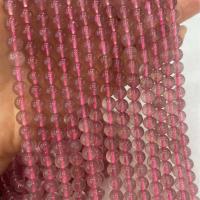 Сочетание цвета кварц бусы, Клубника Кварцевые, Круглая, DIY, розовый, 6mm, длина:Приблизительно 38 см, продается Strand