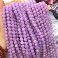 Lila Chalcedon, violetter Chalzedon, rund, DIY & verschiedene Größen vorhanden, violett, Länge:ca. 38 cm, verkauft von Strang