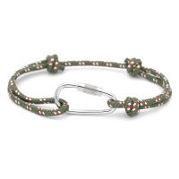 Zinc Alloy Bracelet, with Nylon & Polyester, Geometrical Pattern, fashion jewelry & Unisex Approx 8.5 Inch 