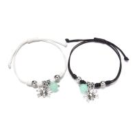 Zinc Alloy Bracelet Set, with Wax Cord & Polyester Cord & Resin, Spider, plated, 2 pieces & Unisex & Halloween Jewelry Gift Approx 6.3-9 Inch 